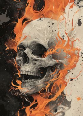 Skull Engulfed In Flames