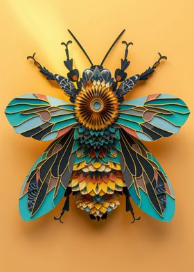 Bee Flat Paper Craft