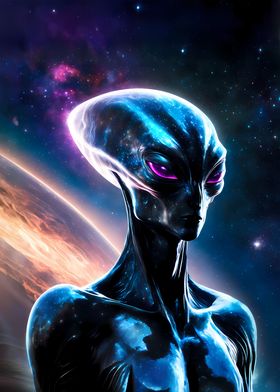 Alien in space