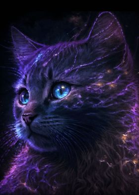 cute purple cat