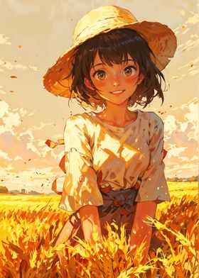 Girl in the Wheat Field