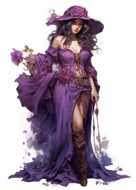 Gypsy Girl in Purple