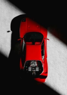 Overhead View of SportsCar