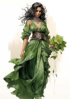 Gypsy Girl in Green