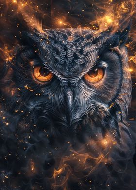 Fiery Gaze of the Owl