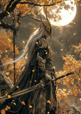 High Elf Under Autumn Moon