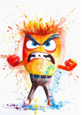 Anger watercolor