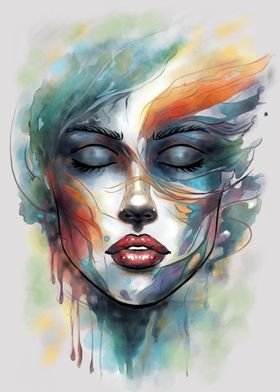 artistic face watercolor12