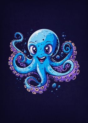 watercolor octopus