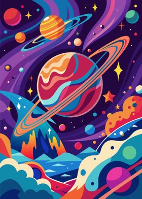 Space Galaxy Abstract Art