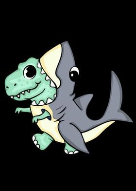 Cute Dinosaur Shark Gift