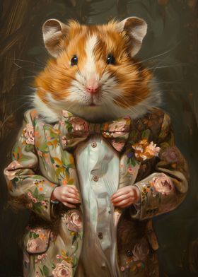 Elegant Suit Cute Hamster