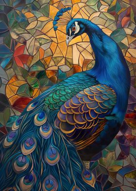 Peacock Stained Glass Art