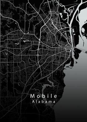 Mobile Alabama City Map