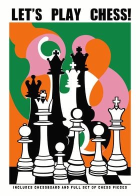 Retro Chess Poster