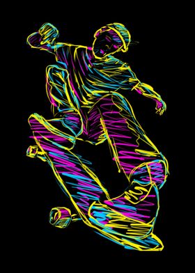 skateboard art