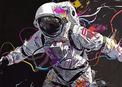 Astronaut Space Paint