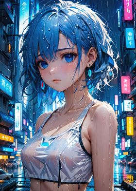Anime Cyberpunk Girl 03