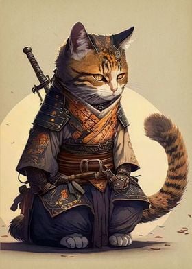 cat samurai japan 