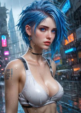 Sexy Cyberpunk Woman 01