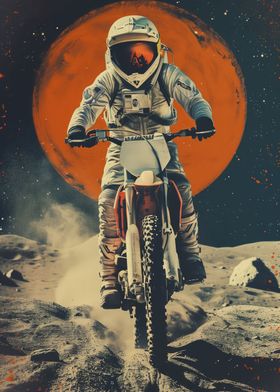 Astronaut Motocross Moon