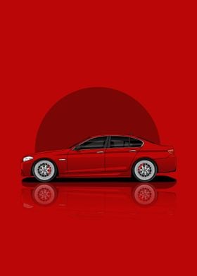 Art Car BMW F10 Red