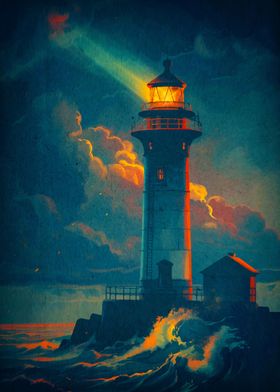 Lighthouse In The Storm