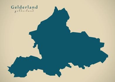 Gelderland Netherlands map