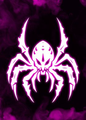 Purple Neon Glow Spider
