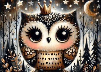 Cute Whimsical Owl