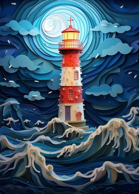 Lighthouse in the storm