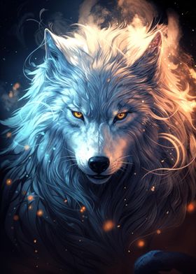 Cosmic Celestial Wolf
