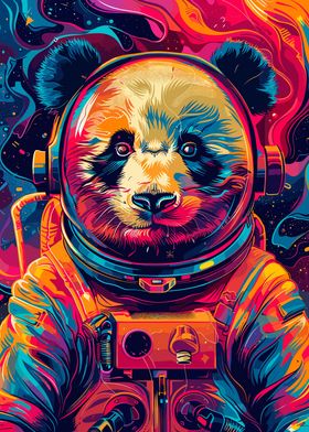 Astronaut Panda Space