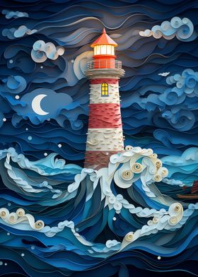 Lighthouse in the storm