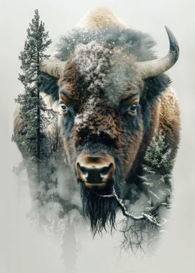 Bison portrait