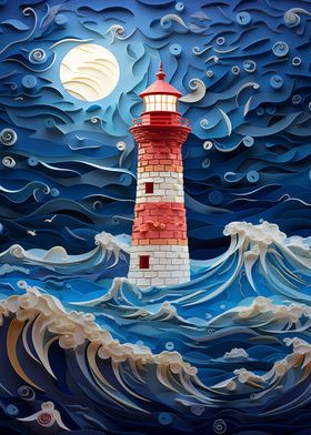 Lighthouse in the storm