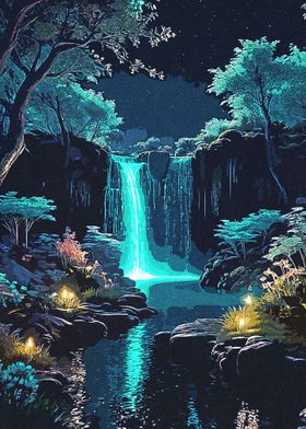 Green Waterfall 