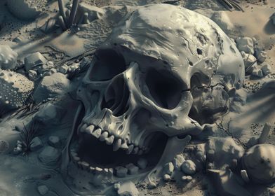 Skull In The Desert