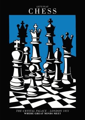 1851 London Chess Poster