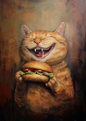 Hilarious Cat Hamburger