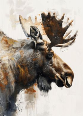 Moose Painting Art