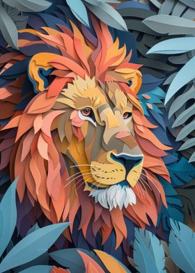 Lion Flat Paper Craft