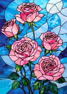 Abstract Pink Roses