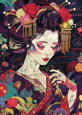 Colorful Geisha