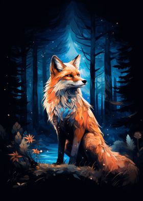 Fox In Forest