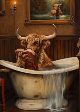 Highland Cow Bathroom Book