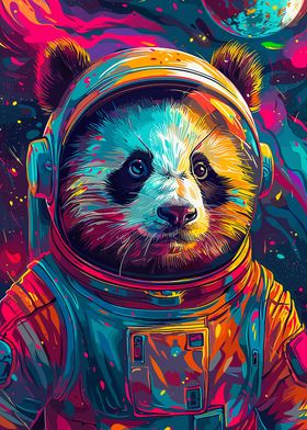 Panda Astronaut Space