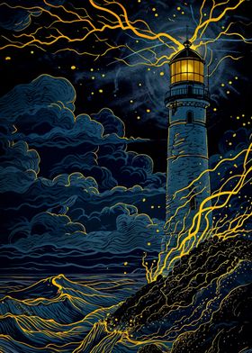 Lighthouse In The Storm