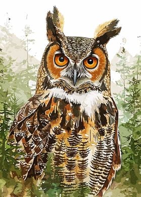 Natural Owl Paint