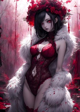 Bloody Rose Anime Lady